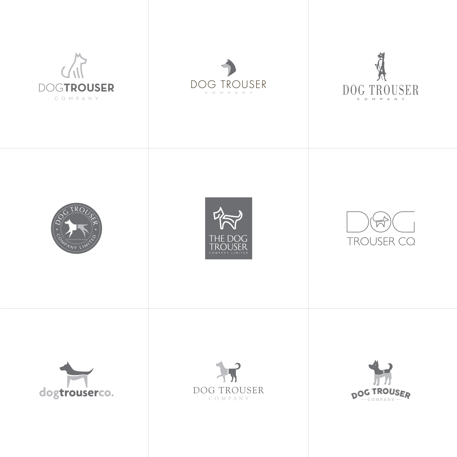 The Dog Trouser Company logo design process